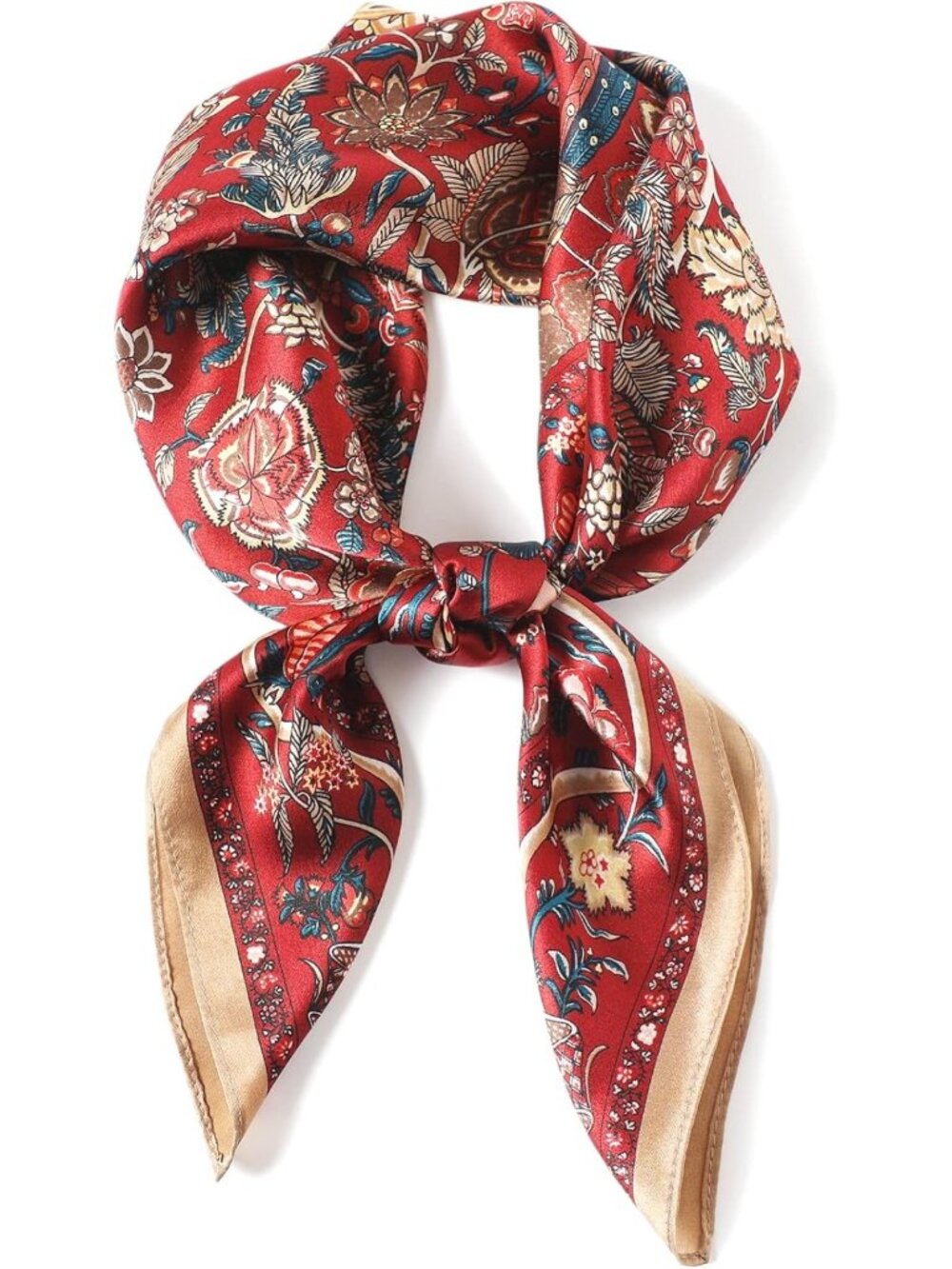 Luxurious 100% Pure Mulberry Silk Square Scarf for Women - Versatile Head & Neck